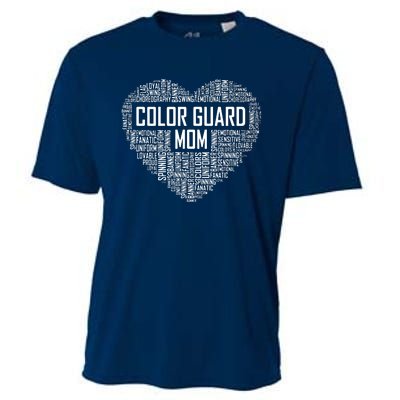 Cute Color Guard Mom Gift Colorguard Marching Band Cooling Performance Crew T-Shirt