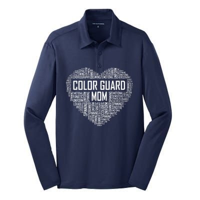 Cute Color Guard Mom Gift Colorguard Marching Band Silk Touch Performance Long Sleeve Polo