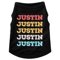 Cute Custom Gift Justin Name Personalized Doggie Tank
