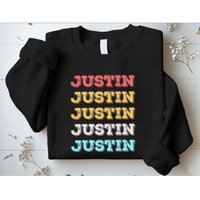 Cute Custom Gift Justin Name Personalized Sweatshirt