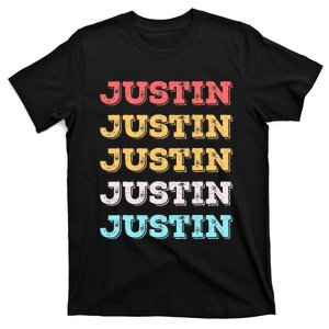 Cute Custom Gift Justin Name Personalized T-Shirt