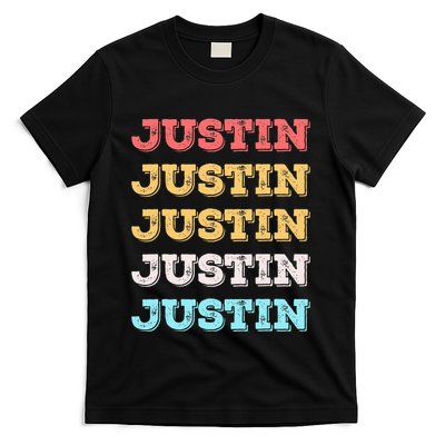 Cute Custom Gift Justin Name Personalized T-Shirt