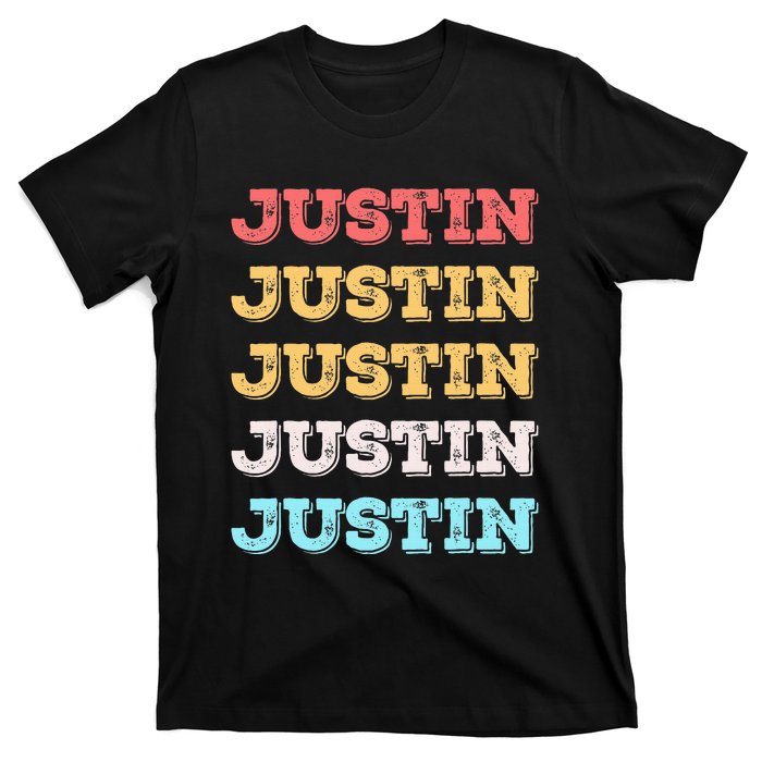 Cute Custom Gift Justin Name Personalized T-Shirt