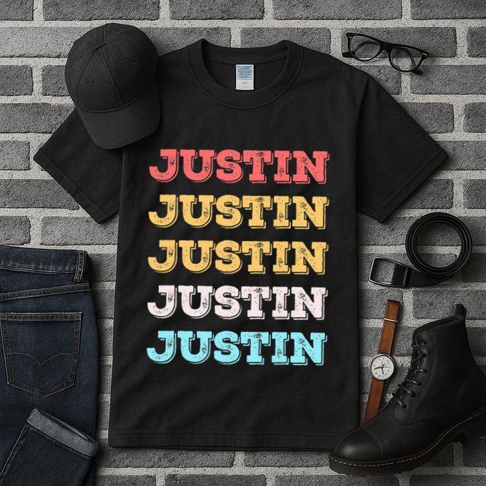 Cute Custom Gift Justin Name Personalized Tall T-Shirt