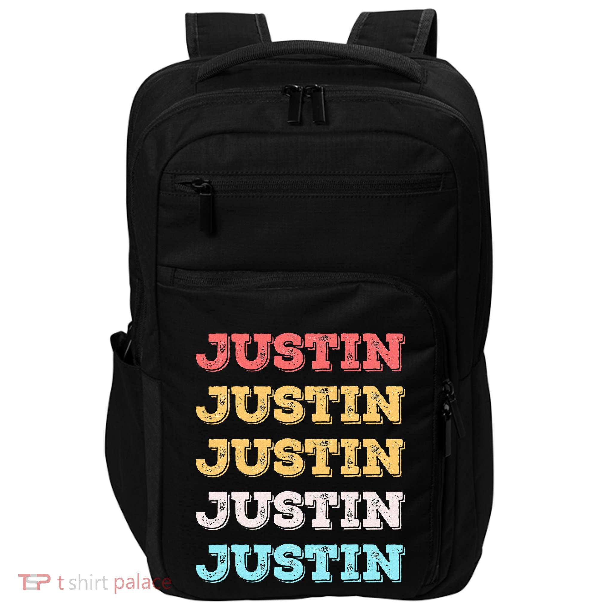 Cute Custom Gift Justin Name Personalized Impact Tech Backpack