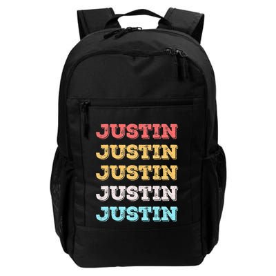 Cute Custom Gift Justin Name Personalized Backpack