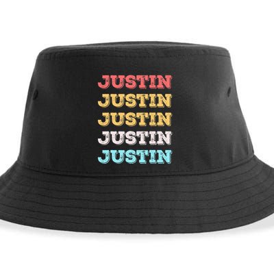 Cute Custom Gift Justin Name Personalized Sustainable Bucket Hat