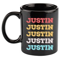 Cute Custom Gift Justin Name Personalized 11oz C Handle Ceramic Mug