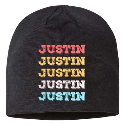 Cute Custom Gift Justin Name Personalized Sustainable Beanie