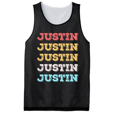 Cute Custom Gift Justin Name Personalized Mesh Reversible Basketball Jersey Tank