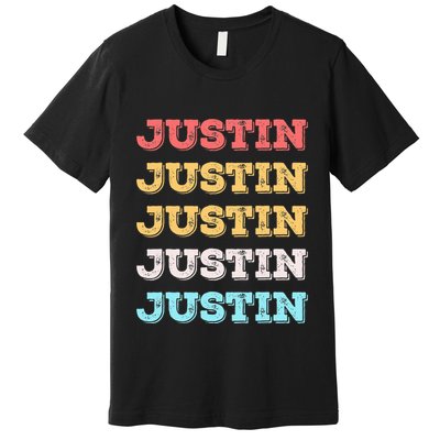 Cute Custom Gift Justin Name Personalized Premium T-Shirt