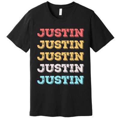 Cute Custom Gift Justin Name Personalized Premium T-Shirt