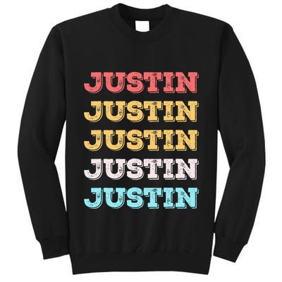 Cute Custom Gift Justin Name Personalized Tall Sweatshirt