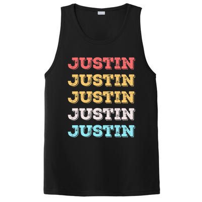 Cute Custom Gift Justin Name Personalized PosiCharge Competitor Tank