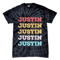 Cute Custom Gift Justin Name Personalized Tie-Dye T-Shirt