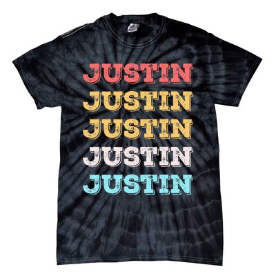 Cute Custom Gift Justin Name Personalized Tie-Dye T-Shirt