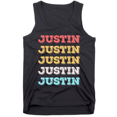 Cute Custom Gift Justin Name Personalized Tank Top