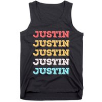 Cute Custom Gift Justin Name Personalized Tank Top