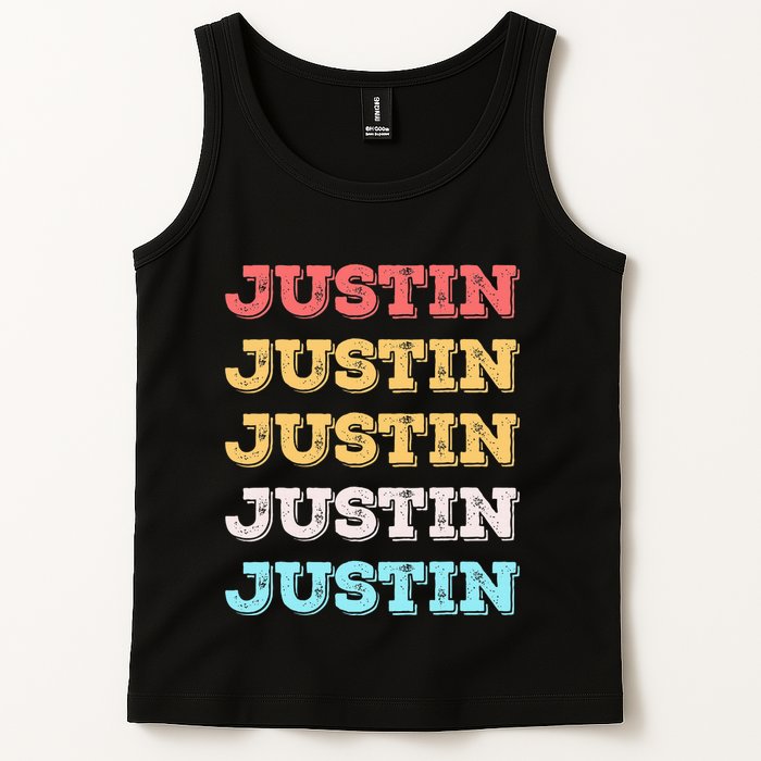 Cute Custom Gift Justin Name Personalized Tank Top