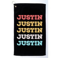 Cute Custom Gift Justin Name Personalized Golf Towel