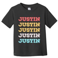Cute Custom Gift Justin Name Personalized Toddler T-Shirt