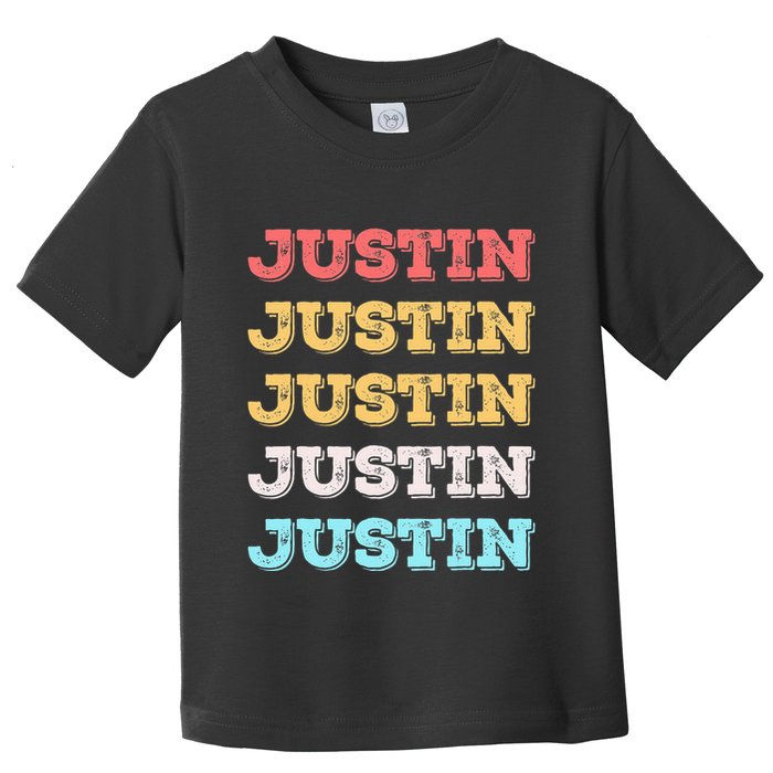 Cute Custom Gift Justin Name Personalized Toddler T-Shirt