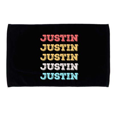 Cute Custom Gift Justin Name Personalized Microfiber Hand Towel