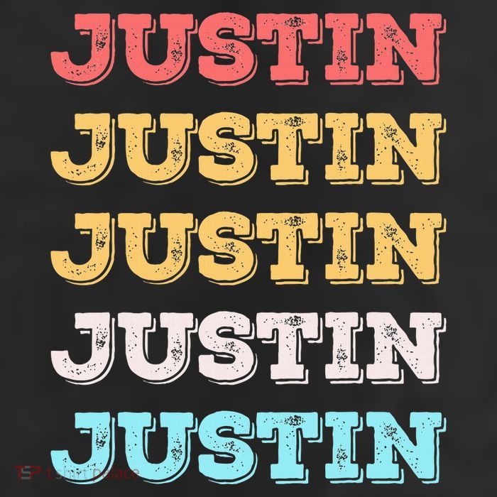 Cute Custom Gift Justin Name Personalized Microfiber Hand Towel