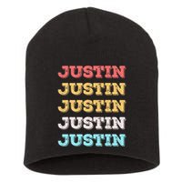 Cute Custom Gift Justin Name Personalized Short Acrylic Beanie