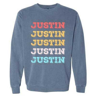 Cute Custom Gift Justin Name Personalized Garment-Dyed Sweatshirt