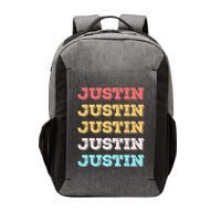 Cute Custom Gift Justin Name Personalized Vector Backpack