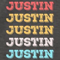 Cute Custom Gift Justin Name Personalized Vector Backpack