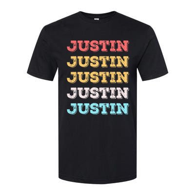 Cute Custom Gift Justin Name Personalized Softstyle® CVC T-Shirt