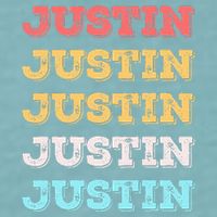 Cute Custom Gift Justin Name Personalized Sueded Cloud Jersey T-Shirt
