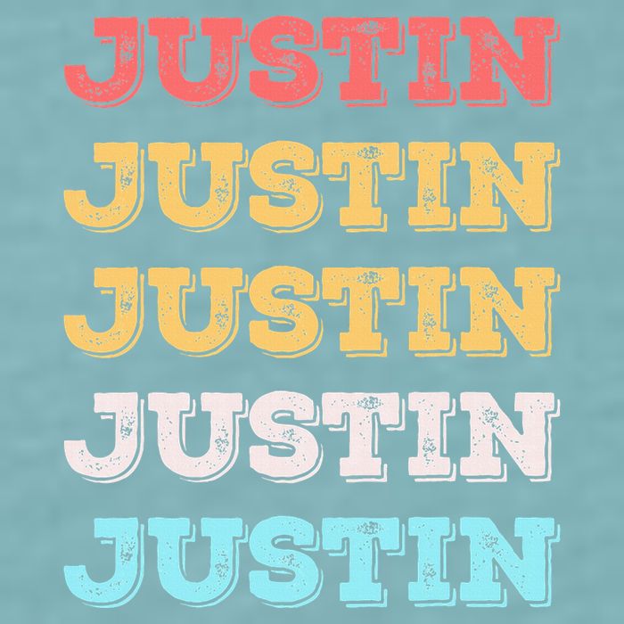 Cute Custom Gift Justin Name Personalized Sueded Cloud Jersey T-Shirt
