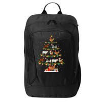 Chicken Cow Goat Horse Farm Animal Farmer Christmas Tree City Backpack