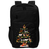 Chicken Cow Goat Horse Farm Animal Farmer Christmas Tree Impact Tech Backpack