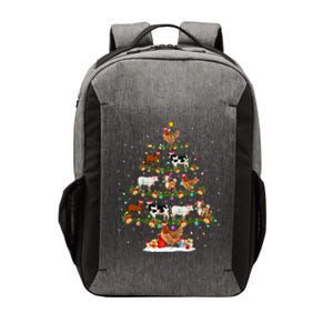 Chicken Cow Goat Horse Farm Animal Farmer Christmas Tree Vector Backpack