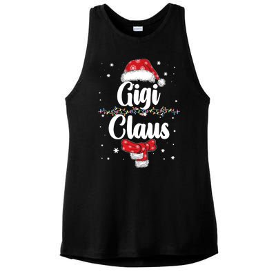 Cute Christmas Gigi Claus Ladies PosiCharge Tri-Blend Wicking Tank