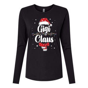 Cute Christmas Gigi Claus Womens Cotton Relaxed Long Sleeve T-Shirt