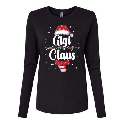 Cute Christmas Gigi Claus Womens Cotton Relaxed Long Sleeve T-Shirt