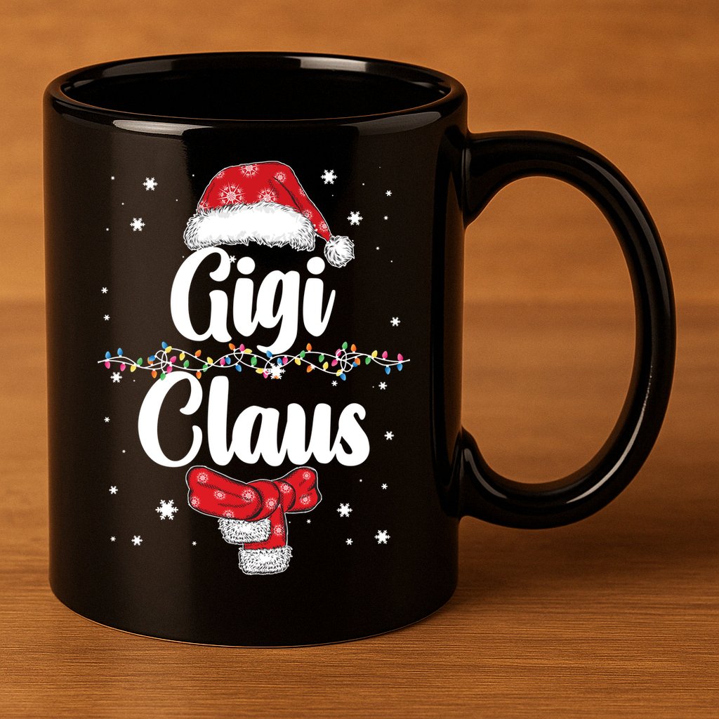 Cute Christmas Gigi Claus 11oz C Handle Ceramic Mug