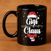 Cute Christmas Gigi Claus 11oz C Handle Ceramic Mug
