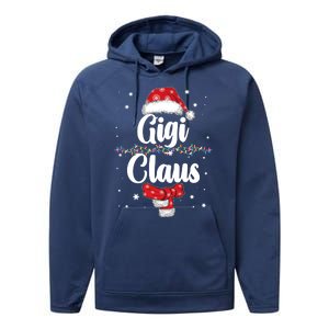 Cute Christmas Gigi Claus Performance Fleece Hoodie