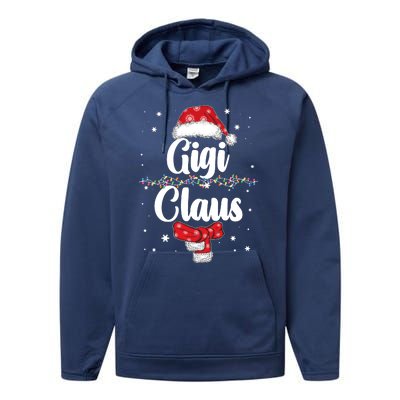 Cute Christmas Gigi Claus Performance Fleece Hoodie