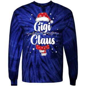 Cute Christmas Gigi Claus Tie-Dye Long Sleeve Shirt