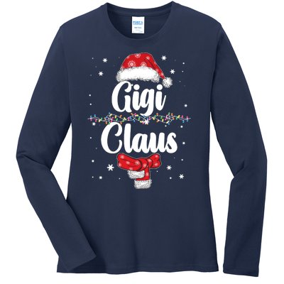 Cute Christmas Gigi Claus Ladies Long Sleeve Shirt