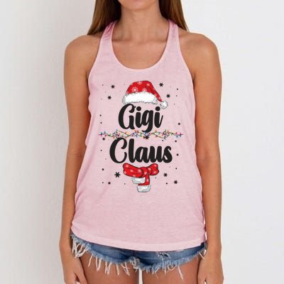 Cute Christmas Gigi Claus Women's Knotted Racerback Tank