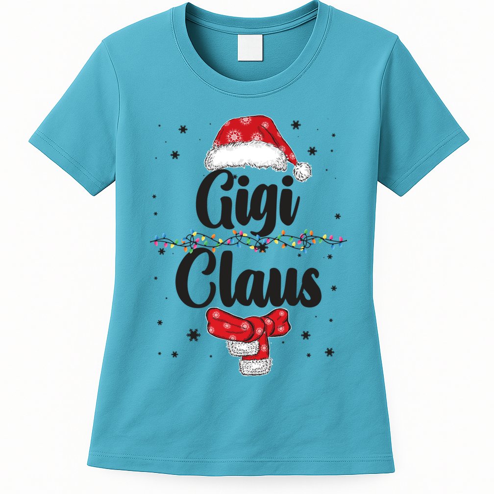 Cute Christmas Gigi Claus Womens T-Shirt