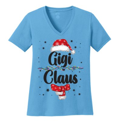 Cute Christmas Gigi Claus Women's V-Neck T-Shirt